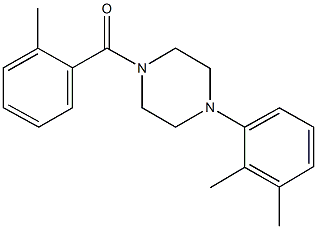 1-(2,3-dimethylphenyl)-4-(2-methylbenzoyl)piperazine 结构式