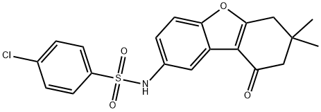 4-chloro-N-(7,7-dimethyl-9-oxo-6,7,8,9-tetrahydrodibenzo[b,d]furan-2-yl)benzenesulfonamide|