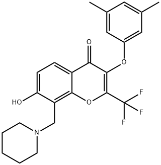 329224-91-1 3-(3,5-dimethylphenoxy)-7-hydroxy-8-(1-piperidinylmethyl)-2-(trifluoromethyl)-4H-chromen-4-one