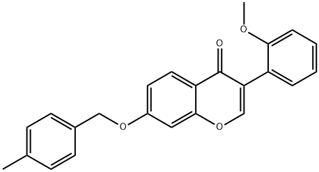 3-(2-METHOXYPHENYL)-7-[(4-METHYLBENZYL)OXY]-4H-CHROMEN-4-ONE 结构式