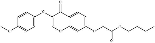 butyl {[3-(4-methoxyphenoxy)-4-oxo-4H-chromen-7-yl]oxy}acetate Structure