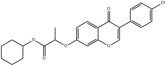 cyclohexyl 2-{[3-(4-chlorophenyl)-4-oxo-4H-chromen-7-yl]oxy}propanoate|