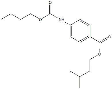 isopentyl 4-[(butoxycarbonyl)amino]benzoate Structure