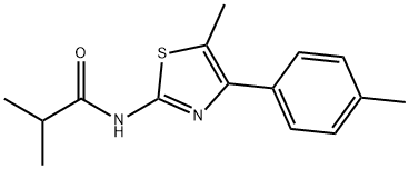 2-methyl-N-[5-methyl-4-(4-methylphenyl)-1,3-thiazol-2-yl]propanamide Struktur