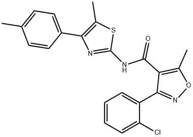 3-(2-chlorophenyl)-5-methyl-N-[5-methyl-4-(4-methylphenyl)-1,3-thiazol-2-yl]-4-isoxazolecarboxamide|