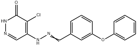 3-phenoxybenzaldehyde (5-chloro-6-oxo-1,6-dihydro-4-pyridazinyl)hydrazone 化学構造式