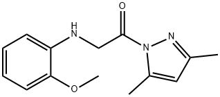 N-[2-(3,5-dimethyl-1H-pyrazol-1-yl)-2-oxoethyl]-2-methoxyaniline Structure