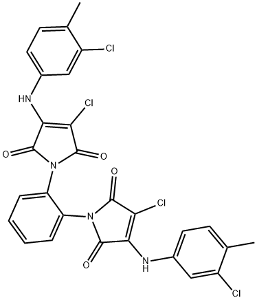 3-chloro-1-{2-[3-chloro-4-(3-chloro-4-methylanilino)-2,5-dioxo-2,5-dihydro-1H-pyrrol-1-yl]phenyl}-4-(3-chloro-4-methylanilino)-1H-pyrrole-2,5-dione|