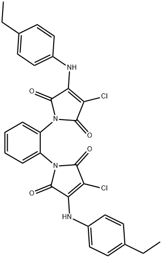 3-chloro-1-{2-[3-chloro-4-(4-ethylanilino)-2,5-dioxo-2,5-dihydro-1H-pyrrol-1-yl]phenyl}-4-(4-ethylanilino)-1H-pyrrole-2,5-dione|