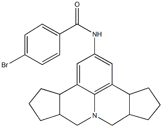 N-(3b,4,5,6,6a,7,9,9a,10,11,12,12a-dodecahydrocyclopenta[c]cyclopenta[4,5]pyrido[3,2,1-ij]quinolin-2-yl)-4-bromobenzamide,329271-80-9,结构式