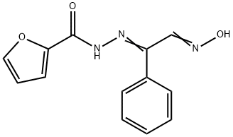 N'-[2-(hydroxyimino)-1-phenylethylidene]-2-furohydrazide 结构式