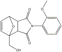 1-(hydroxymethyl)-4-(2-methoxyphenyl)-10-oxa-4-azatricyclo[5.2.1.0~2,6~]dec-8-ene-3,5-dione Structure