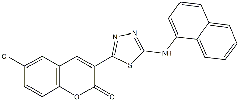 6-chloro-3-[5-(naphthalen-1-ylamino)-1,3,4-thiadiazol-2-yl]-2H-chromen-2-one|