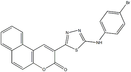 2-[5-(4-bromoanilino)-1,3,4-thiadiazol-2-yl]-3H-benzo[f]chromen-3-one Struktur