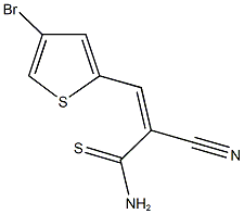 3-(4-bromo-2-thienyl)-2-cyano-2-propenethioamide 结构式