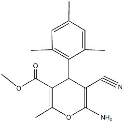 methyl 6-amino-5-cyano-4-mesityl-2-methyl-4H-pyran-3-carboxylate,329692-99-1,结构式