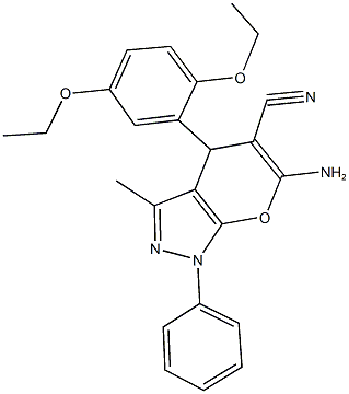 329693-18-7 6-amino-4-(2,5-diethoxyphenyl)-3-methyl-1-phenyl-1,4-dihydropyrano[2,3-c]pyrazole-5-carbonitrile