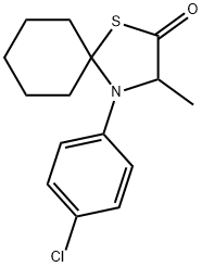 4-(4-chlorophenyl)-3-methyl-1-thia-4-azaspiro[4.5]decan-2-one 化学構造式