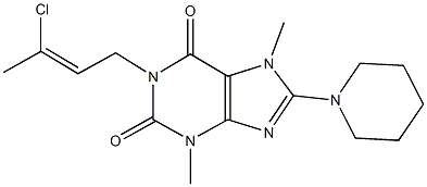 1-(3-chloro-2-butenyl)-3,7-dimethyl-8-(1-piperidinyl)-3,7-dihydro-1H-purine-2,6-dione|