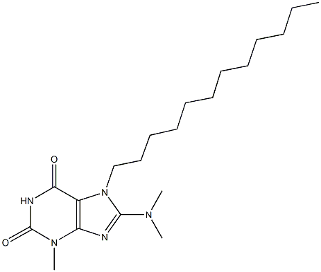 8-(dimethylamino)-7-dodecyl-3-methyl-3,7-dihydro-1H-purine-2,6-dione Structure