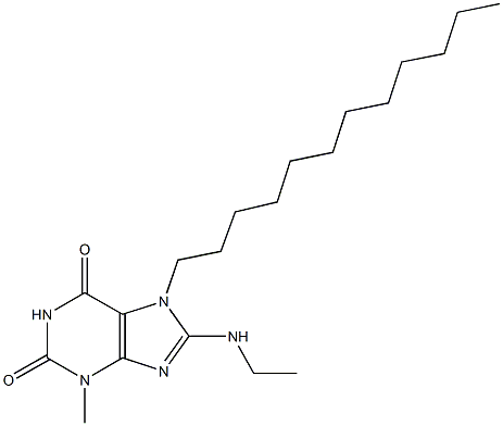 7-dodecyl-8-(ethylamino)-3-methyl-3,7-dihydro-1H-purine-2,6-dione Struktur
