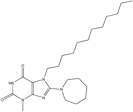 8-azepan-1-yl-7-dodecyl-3-methyl-3,7-dihydro-1H-purine-2,6-dione Structure