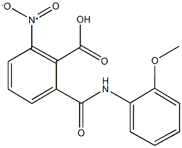 2-nitro-6-[(2-methoxyanilino)carbonyl]benzoic acid Struktur