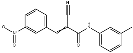 2-cyano-3-{3-nitrophenyl}-N-(3-methylphenyl)acrylamide 结构式