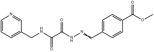 methyl 4-(2-{oxo[(3-pyridinylmethyl)amino]acetyl}carbohydrazonoyl)benzoate Structure