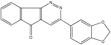 3-(1,3-benzodioxol-5-yl)-5H-indeno[1,2-c]pyridazin-5-one Structure