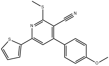 329720-96-9 4-(4-methoxyphenyl)-2-(methylsulfanyl)-6-(2-thienyl)nicotinonitrile