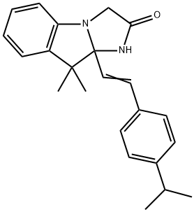 9a-[2-(4-isopropylphenyl)vinyl]-9,9-dimethyl-9,9a-dihydro-1H-imidazo[1,2-a]indol-2(3H)-one Structure