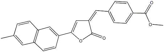 methyl 4-[(5-(6-methyl-2-naphthyl)-2-oxo-3(2H)-furanylidene)methyl]benzoate Structure