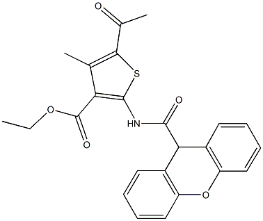 329737-95-3 ethyl 5-acetyl-4-methyl-2-[(9H-xanthen-9-ylcarbonyl)amino]-3-thiophenecarboxylate