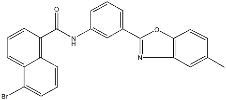 5-bromo-N-[3-(5-methyl-1,3-benzoxazol-2-yl)phenyl]-1-naphthamide Structure