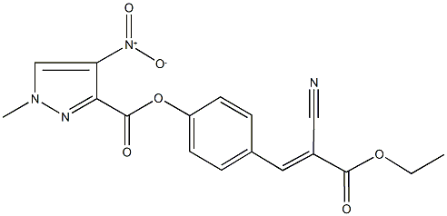 329742-43-0 4-(2-cyano-3-ethoxy-3-oxo-1-propenyl)phenyl 4-nitro-1-methyl-1H-pyrazole-3-carboxylate