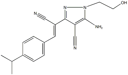 329742-45-2 5-amino-3-[1-cyano-2-(4-isopropylphenyl)vinyl]-1-(2-hydroxyethyl)-1H-pyrazole-4-carbonitrile