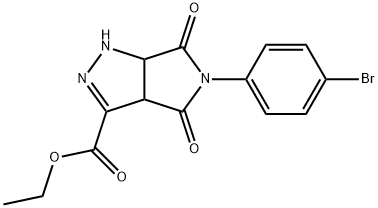 ethyl 5-(4-bromophenyl)-4,6-dioxo-1,3a,4,5,6,6a-hexahydropyrrolo[3,4-c]pyrazole-3-carboxylate Structure