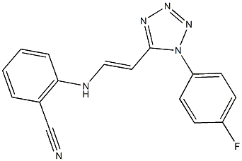 2-({2-[1-(4-fluorophenyl)-1H-tetraazol-5-yl]vinyl}amino)benzonitrile Struktur