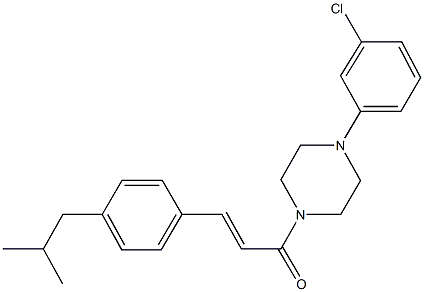 1-(3-chlorophenyl)-4-[3-(4-isobutylphenyl)acryloyl]piperazine,329778-14-5,结构式