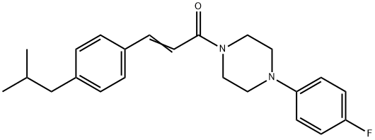 1-(4-fluorophenyl)-4-[3-(4-isobutylphenyl)acryloyl]piperazine Structure