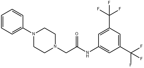 N-[3,5-bis(trifluoromethyl)phenyl]-2-(4-phenyl-1-piperazinyl)acetamide Structure