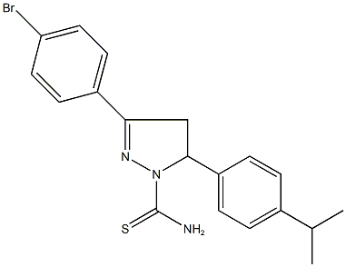 3-(4-bromophenyl)-5-(4-isopropylphenyl)-4,5-dihydro-1H-pyrazole-1-carbothioamide,329779-60-4,结构式