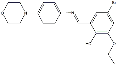 4-bromo-2-ethoxy-6-({[4-(4-morpholinyl)phenyl]imino}methyl)phenol,329784-40-9,结构式