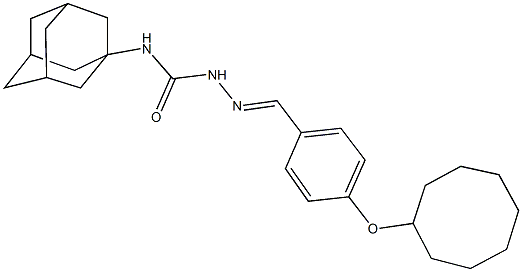 4-(cyclooctyloxy)benzaldehyde N-(1-adamantyl)semicarbazone Struktur