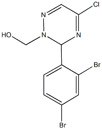 (5-chloro-3-(2,4-dibromophenyl)-1,2,4-triazin-2(3H)-yl)methanol,329787-38-4,结构式