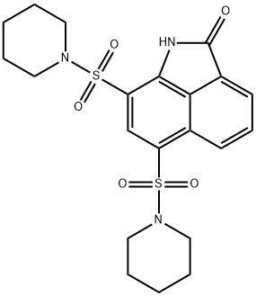 6,8-bis(1-piperidinylsulfonyl)benzo[cd]indol-2(1H)-one 化学構造式