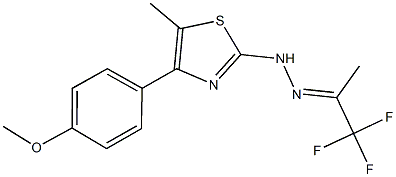 1,1,1-trifluoroacetone [4-(4-methoxyphenyl)-5-methyl-1,3-thiazol-2-yl]hydrazone 结构式