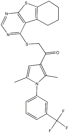 329907-22-4 1-{2,5-dimethyl-1-[3-(trifluoromethyl)phenyl]-1H-pyrrol-3-yl}-2-(5,6,7,8-tetrahydro[1]benzothieno[2,3-d]pyrimidin-4-ylsulfanyl)ethanone