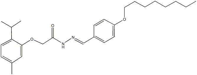 2-(2-isopropyl-5-methylphenoxy)-N'-[4-(octyloxy)benzylidene]acetohydrazide Structure